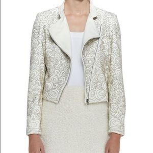 NWT Alice + Olivia Jace Embellished Leather Jacket